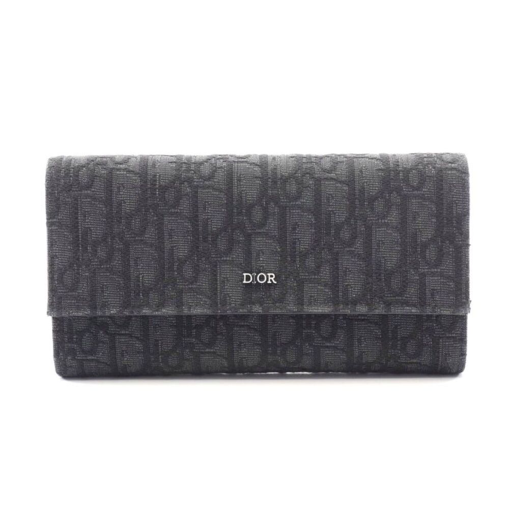 Dior Oblique Jacquard Bifold Wallet Black